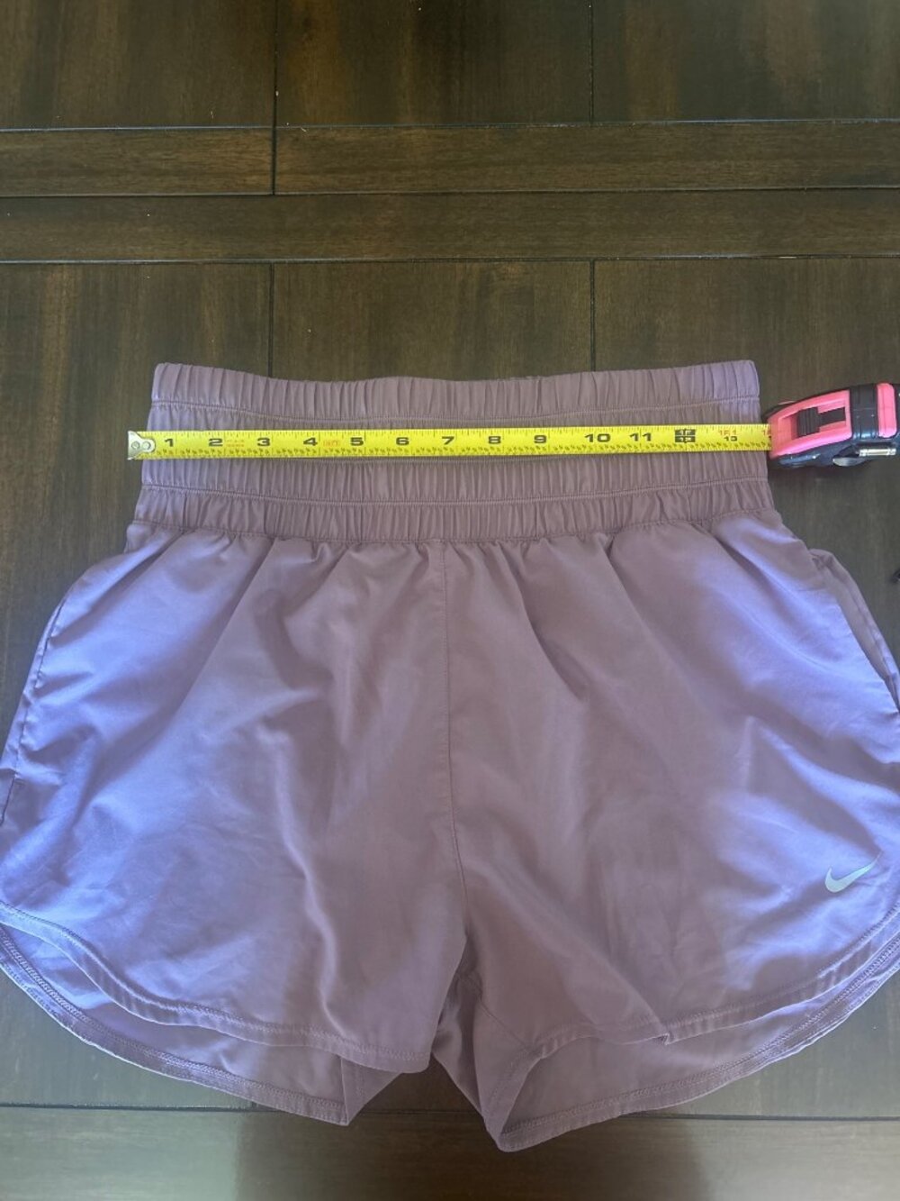 Nike Dri-Fit Womens Purple Running Shorts Elastic Waist Athletic Wear - Picture 8 of 10